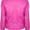 Pink woman leather jacket